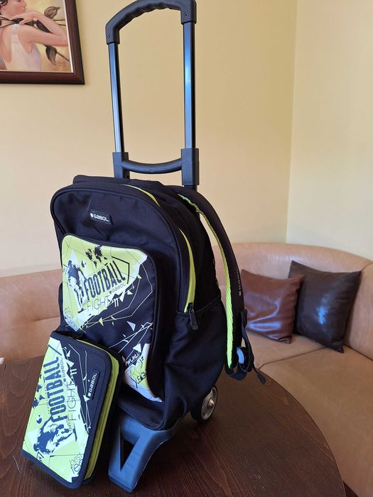 Ученическа раница Gabol на колелца с несесер