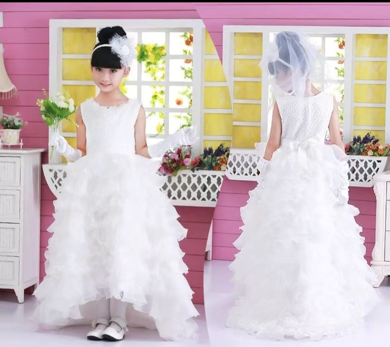 Белое платье для девочек