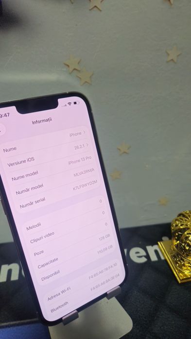 iPhone 13 Pro White 128GB Baterie Originală:75%.Preṭ fix!