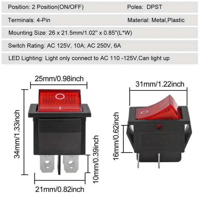 Intrerupatoare Switches 2/3 pozitii
