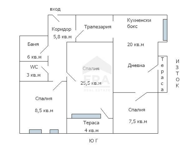 Четиристаен, обзаведен, южен апартамент за продажба, в тухлена сграда,