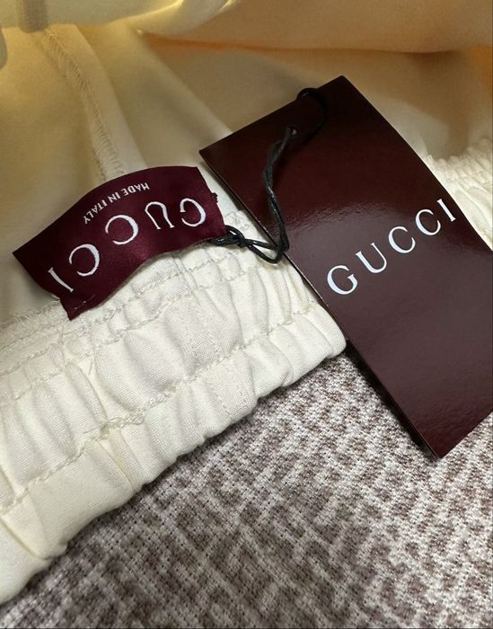Pantaloni Scurți Gucci Alb Calitate Premium  White [Verificare Colet] Short Bermude