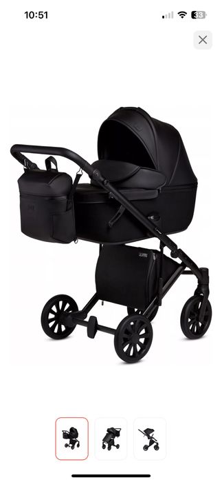 Коляска универсальная 2 в 1 Anex e/type Swan, черный