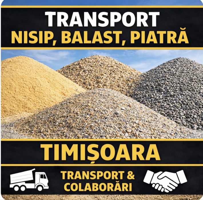 Transport și vânzare agregate de balastieră – camion 40T-