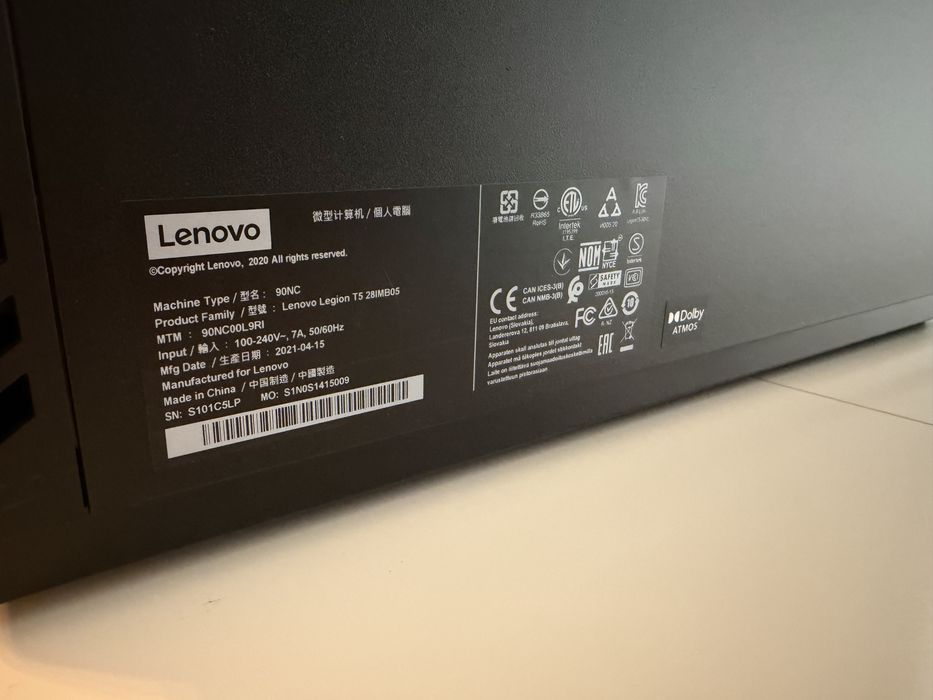 Sistem Gaming Lenovo Legion T5 – i9 + RTX 3070 – Performanță de top!
