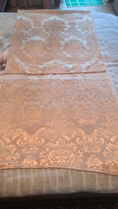 Шторы атласные с набивным рисунком, плотные, СССР