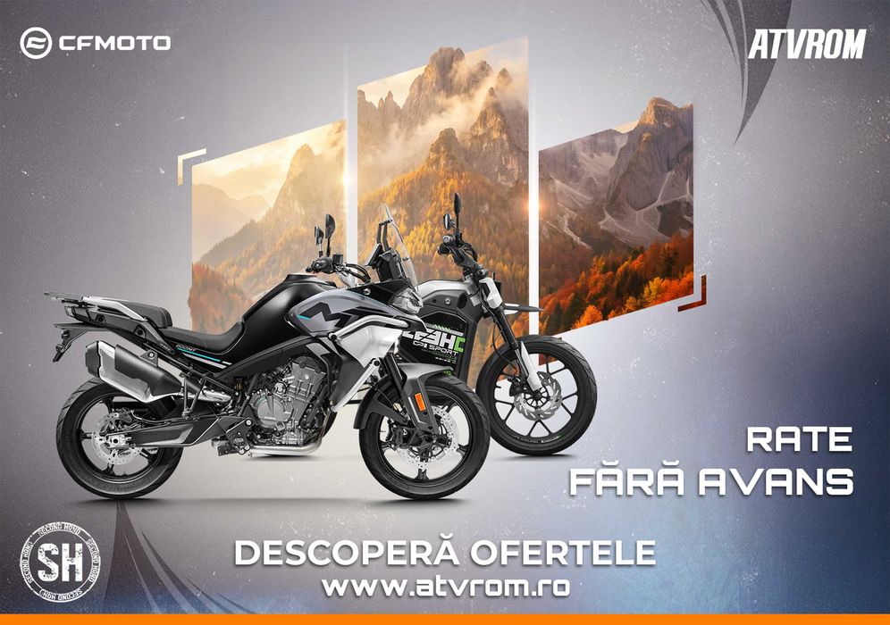 ATV, Motociclete, Scutere SH in Rate/Leasing (CFMOTO,Can-am,KTM)