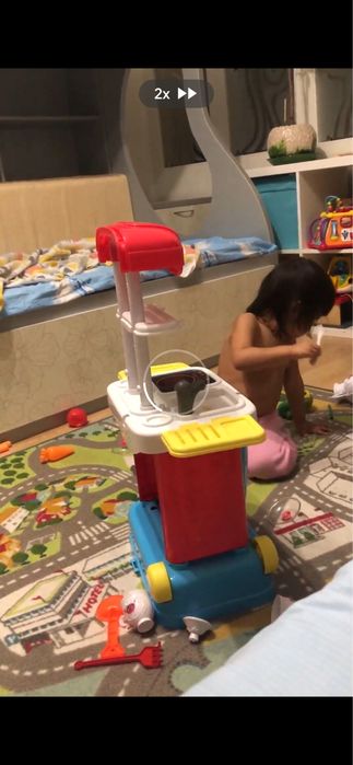 Отдам мягкие игрушки, кукла , набор кухня