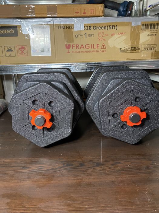 Дъмбели с лост 20кг обща маса