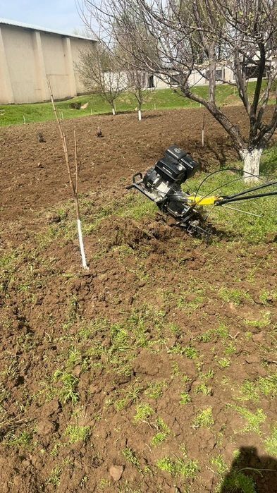 Жер аударамыз мотоблок пен