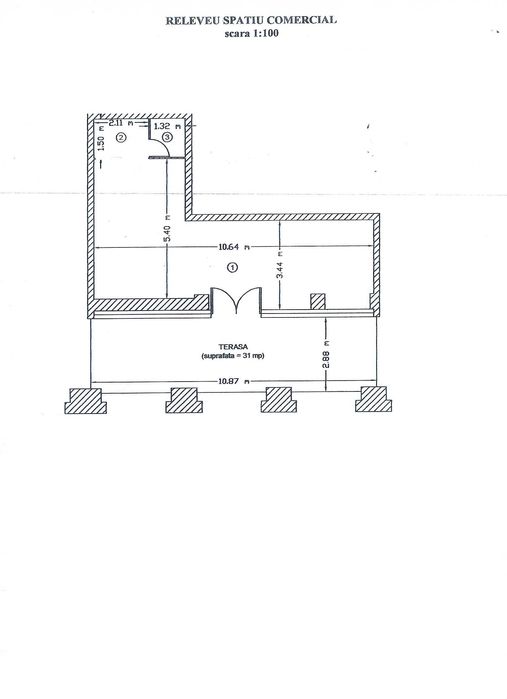 Spatiu comercial ultracentral cu vitrine inchiriere sau vanzare
