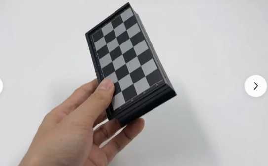 Мини магнитна шахматна дъска 12,7 см – сгъваем портативен комплект