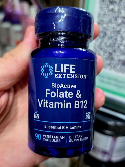 ДОСТАВКИ НЕТ Life Extension метил фолат и В 12 метилкобаламин 90шт