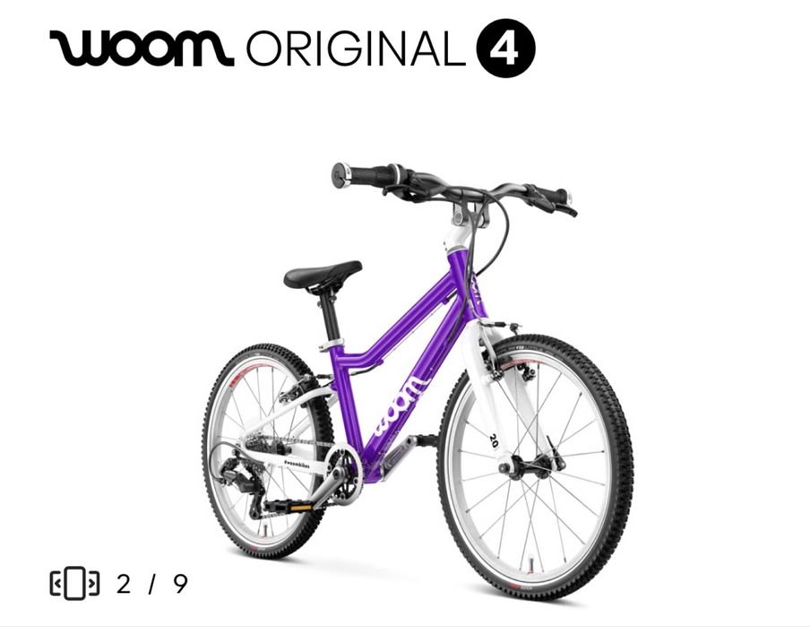 Woom 4, 20 ведосипед детский для девочек