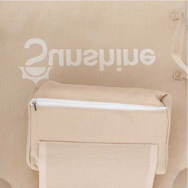 Сгъваем шезлонг Mercado Trade, За къмпинг, плаж, градина, С възглавница, Бежов