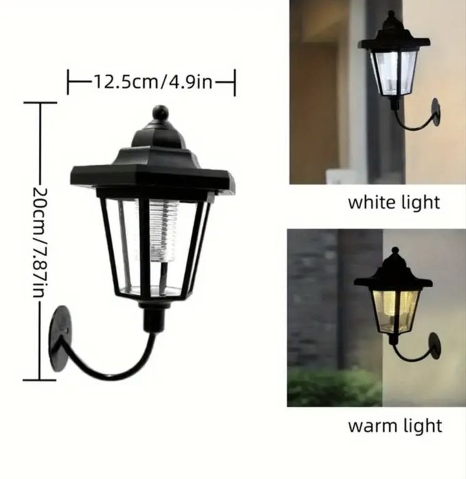 Set de 4 lampi solare de perete, tip lumina de veghe
