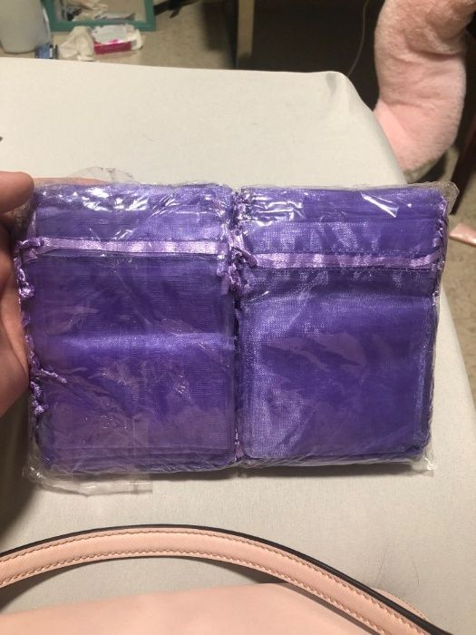 Săculeți organza dreptunghiulari 7x9cm (set 100 buc) ambalaje cadouri