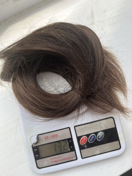 Срез волос, натуральные, некрашенные 130гр