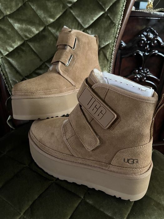 Горчичные Ugg ньюмелы на платформе(оригинал)