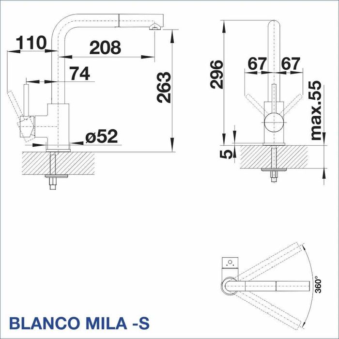 смесител BLANCO MILA-S хром