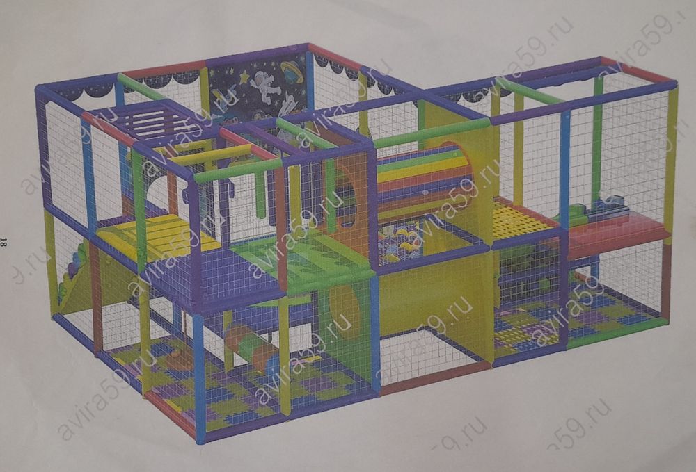 Лабиринт детский, двухуровневый.
