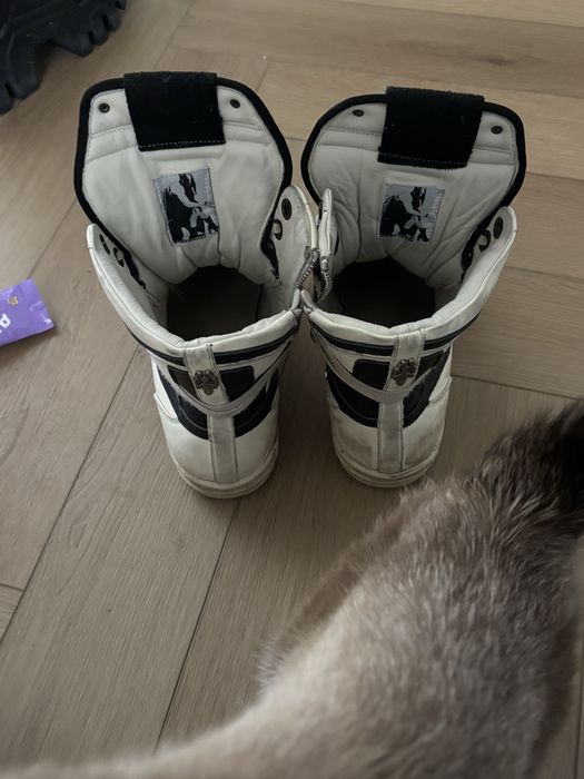 rick owens geobasket chrome hearts