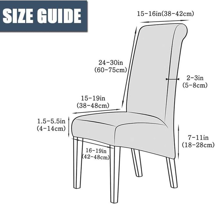 НОВИ! Комплект от 6 бр. XL калъфи за столове от PU кожа, водоустойчиви