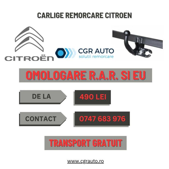 Carlige remorcare Citroen siguranta si calitate premium