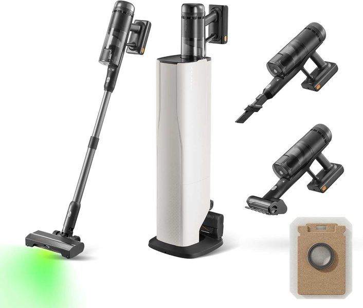Нова Безжична Вертикална Прахосмукачка Roborock H60 Hub Ultra, 2 години Гаранция, LED, До 90 минути Работа