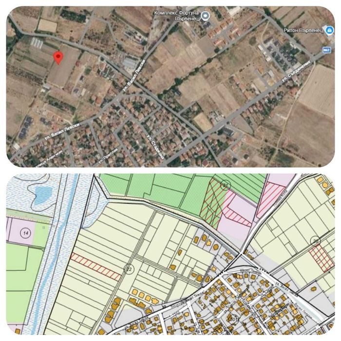 ИНВЕСТИТОРСКИ ПАКЕТ 2 в 1 - ДВЕ съседни УПИ-та с ПУП-ПРЗ за жилищно с