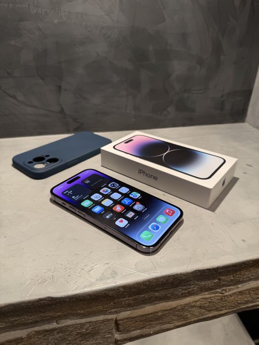 100%! КАТО  НОВ Iphone 14 Pro 256 GB Purple