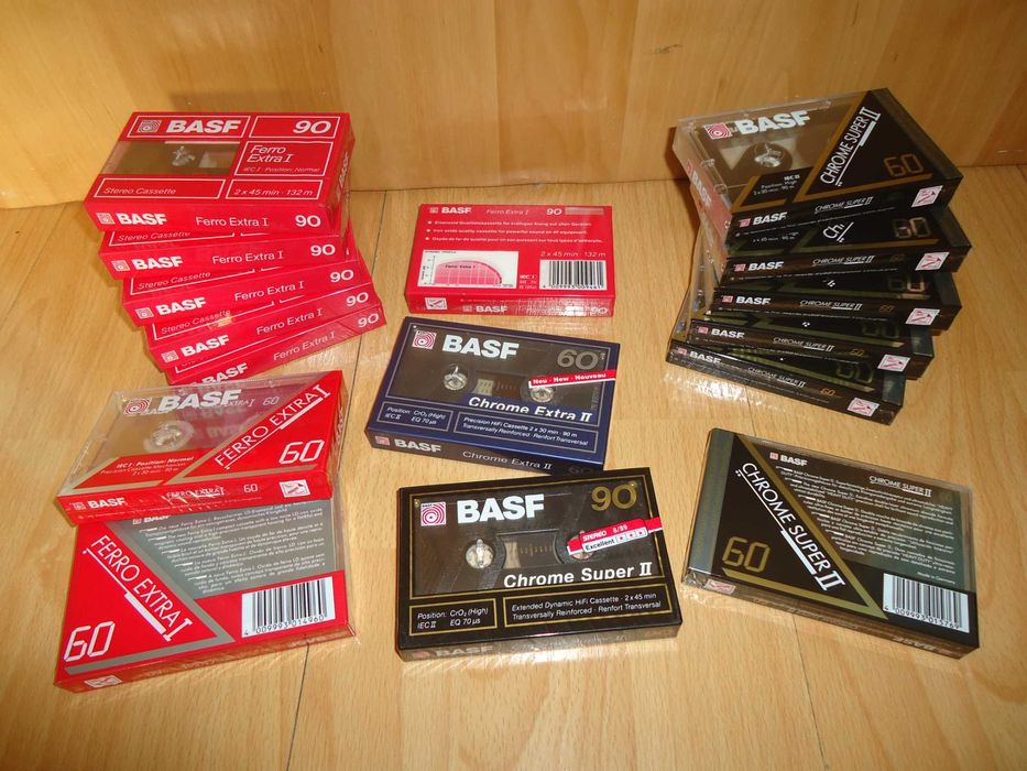 Casete audio sigilate Agfa, BASF, Fuji, Maxell, Raks, Sony, TDK, EMTEC