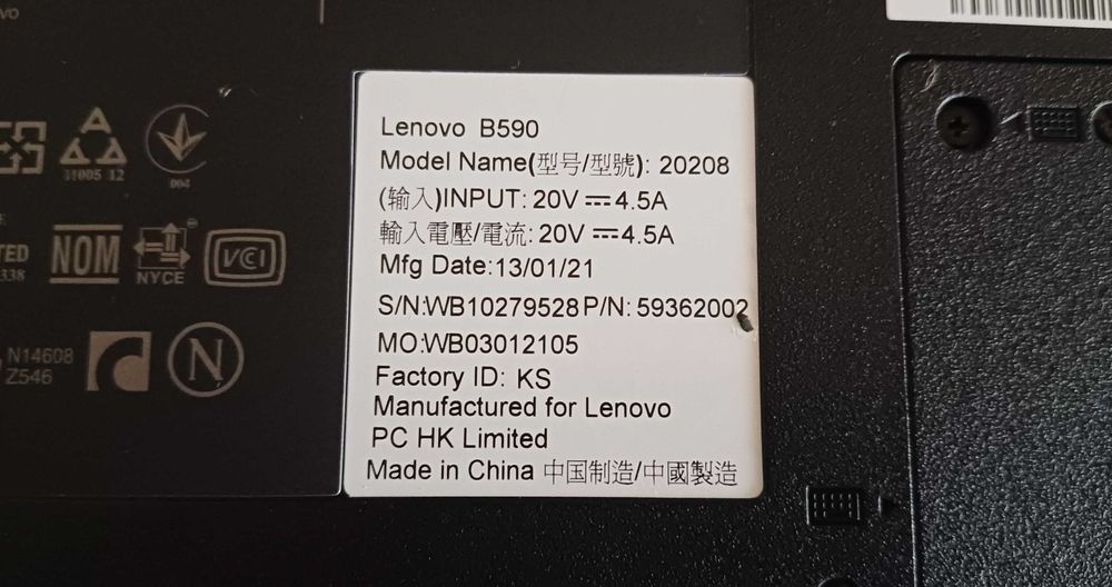 Лаптоп Lenovo B590