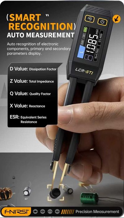 FNIRSI LCR-ST1 Интелигентен LCR / ESR метър пинсета