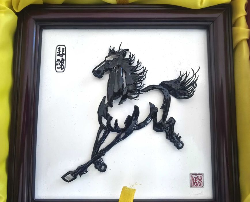 Pictura in fier 3D “Cal de rasa in galop” an 2004