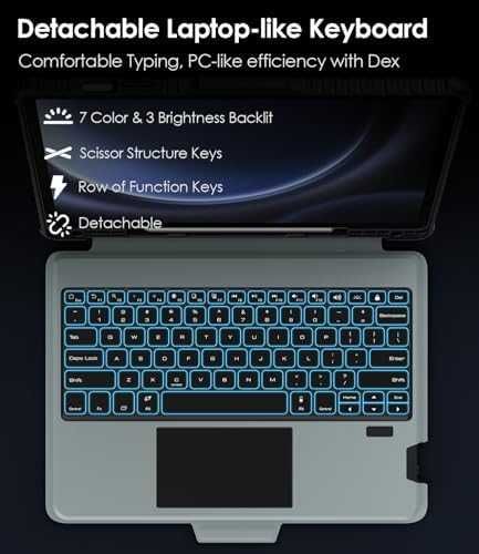 Нов Калъф клавиатура за таблет Galaxy Tab S9 FE Plus DeX S Pen holder