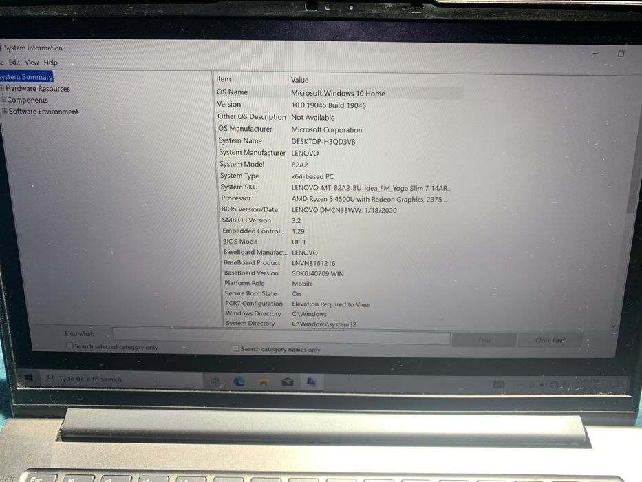Laptop Lenovo yoga 7