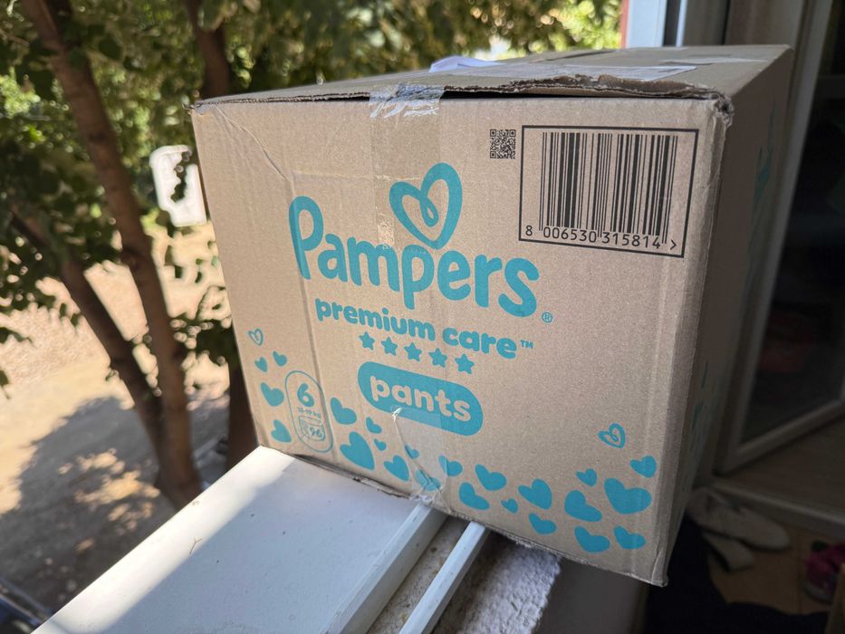 Пелени-гащи Pampers Premium Care pants - Размер 6, 13-19 kg, 96 броя неотваряни