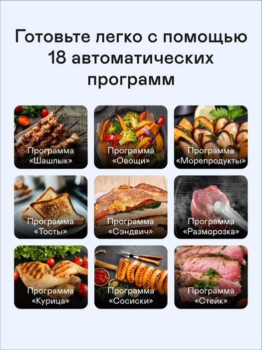 Электрогриль GARLYN GL-500 Pro. Ангтипригарное покрытие. Съемные панел