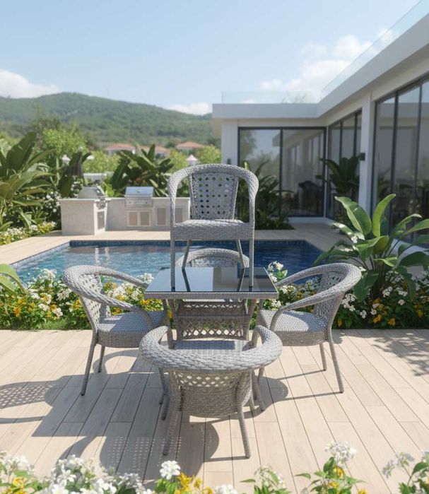 Столы и стулья под ротанг , Rotang Mebel | Toqilgan Mebel | Ротанг