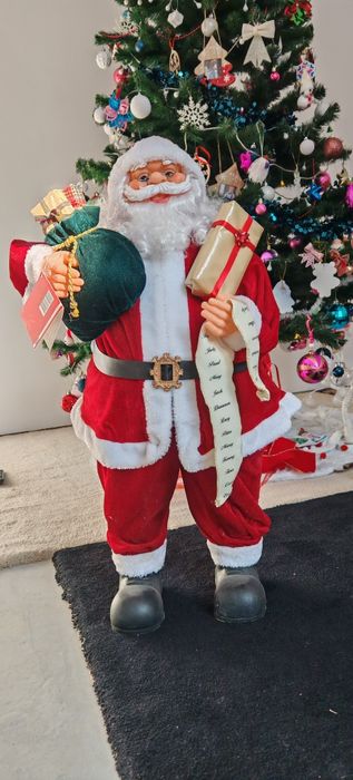 Figurina Decorativa Mos Craciun Cadouri 81cm