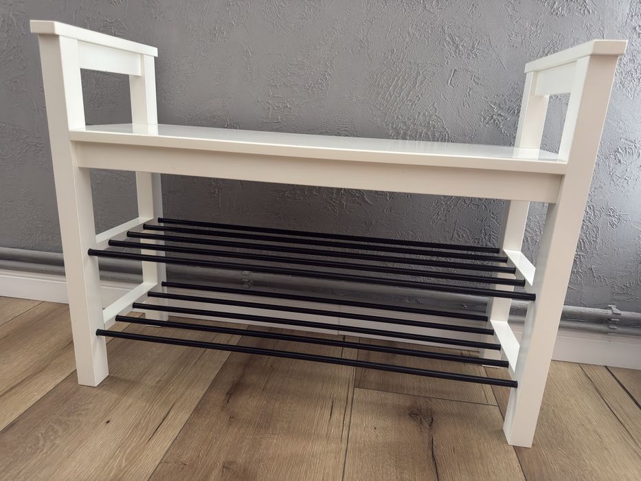Bancă depozitare pantofi IKEA, alb, 85x32x65