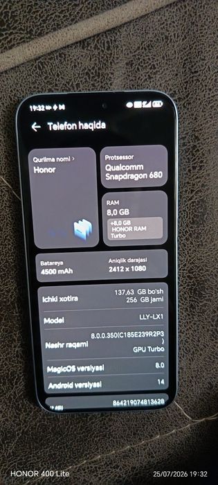HONOR X8b telefoni