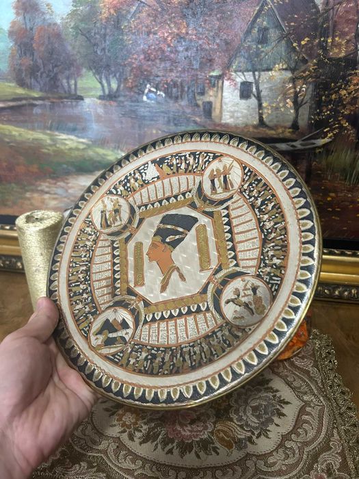DN944 Superba Farfurie de alama tema Egypt 15cmd  315g