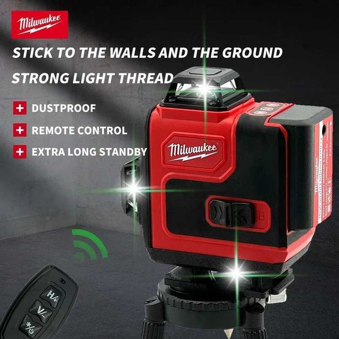 Nivela laser 16 linii, 4D,Autonivelare +acumulator și telecomanda