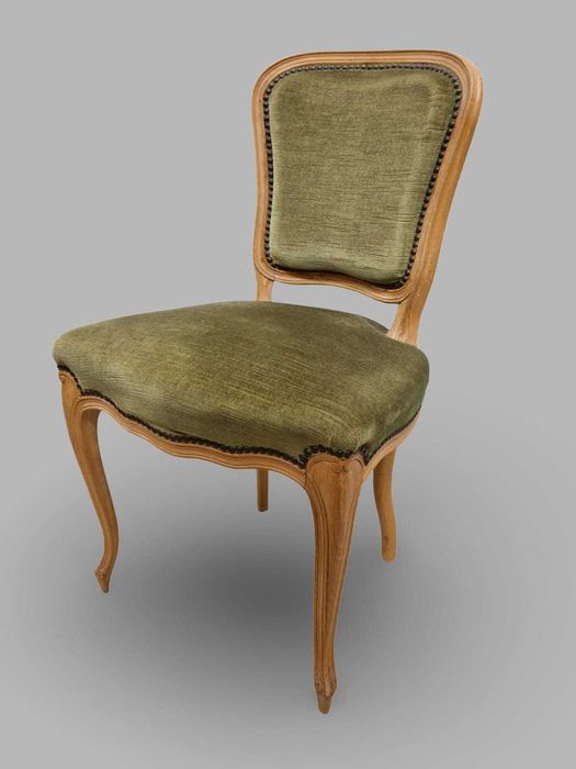 6 броя трапезни столове от масиввен дъб в стил "ЛУИ XV"