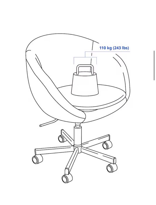 Scaun birou rotativ alb