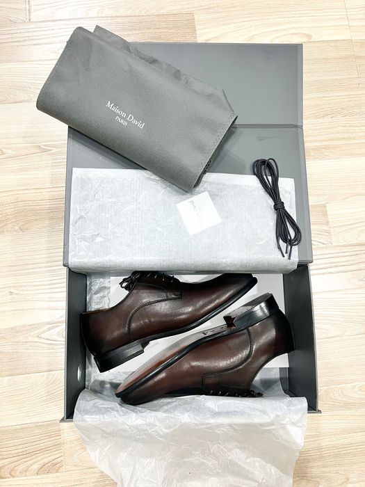 MaisonDavid 40 размер, инатуральная кожа ботинки/туфли/обувь мужская
