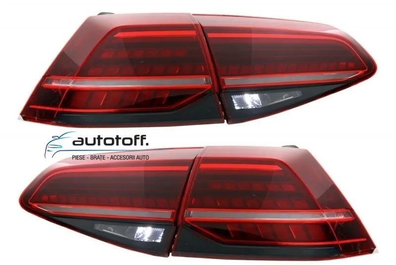 Difuzor bara spate si Stopuri LED VW Golf 7 Facelift (2017+) GTI Design