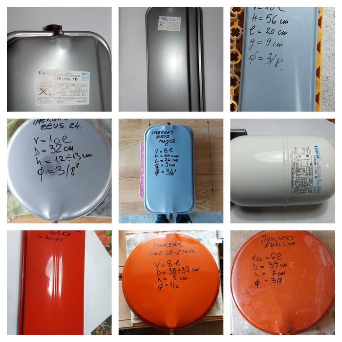 Vase de expansiune centrale temice.150 modele diferite.